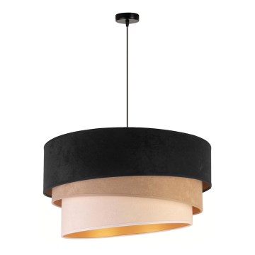 Duolla - Lampadario a sospensione con filo DEVON 1xE27/40W/230V diametro 45 cm nero/beige