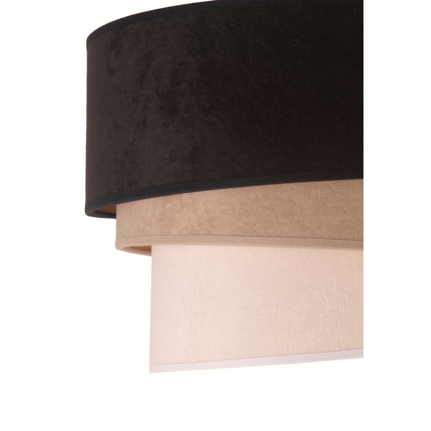 Duolla - Lampadario a sospensione con filo DEVON 1xE27/40W/230V diametro 45 cm nero/beige