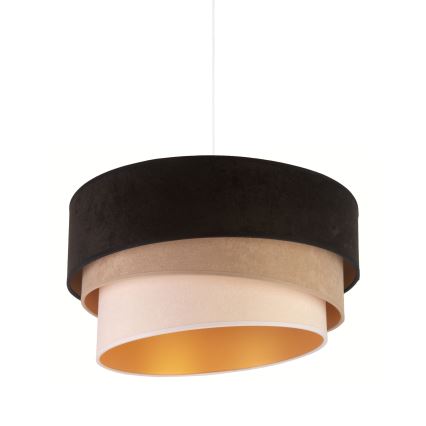 Duolla - Lampadario a sospensione con filo DEVON 1xE27/40W/230V diametro 45 cm nero/beige