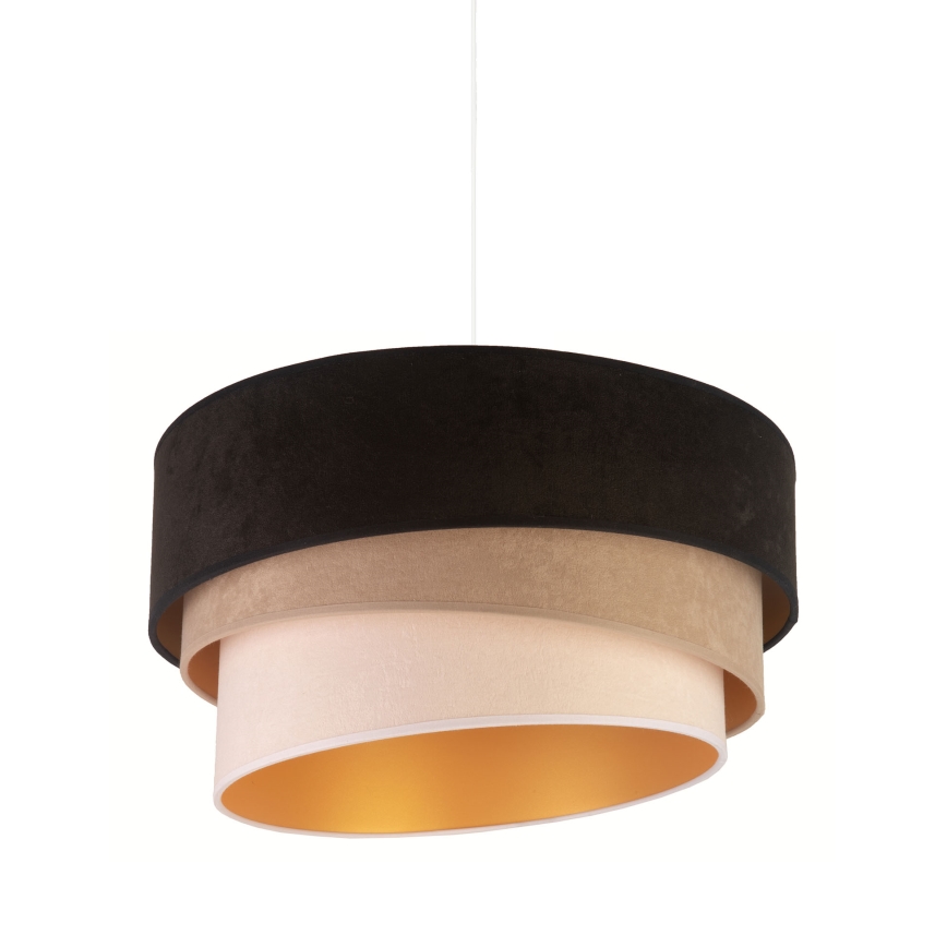 Duolla - Lampadario a sospensione con filo DEVON 1xE27/40W/230V diametro 45 cm nero/beige