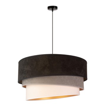 Duolla - Lampadario a sospensione con filo DEVON 1xE27/40W/230V diametro 45 cm nero/grigio/beige
