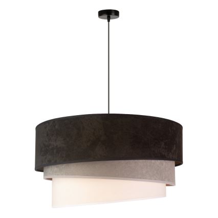 Duolla - Lampadario a sospensione con filo DEVON 1xE27/40W/230V diametro 45 cm nero/grigio/beige