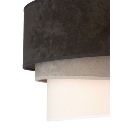 Duolla - Lampadario a sospensione con filo DEVON 1xE27/40W/230V diametro 45 cm nero/grigio/beige