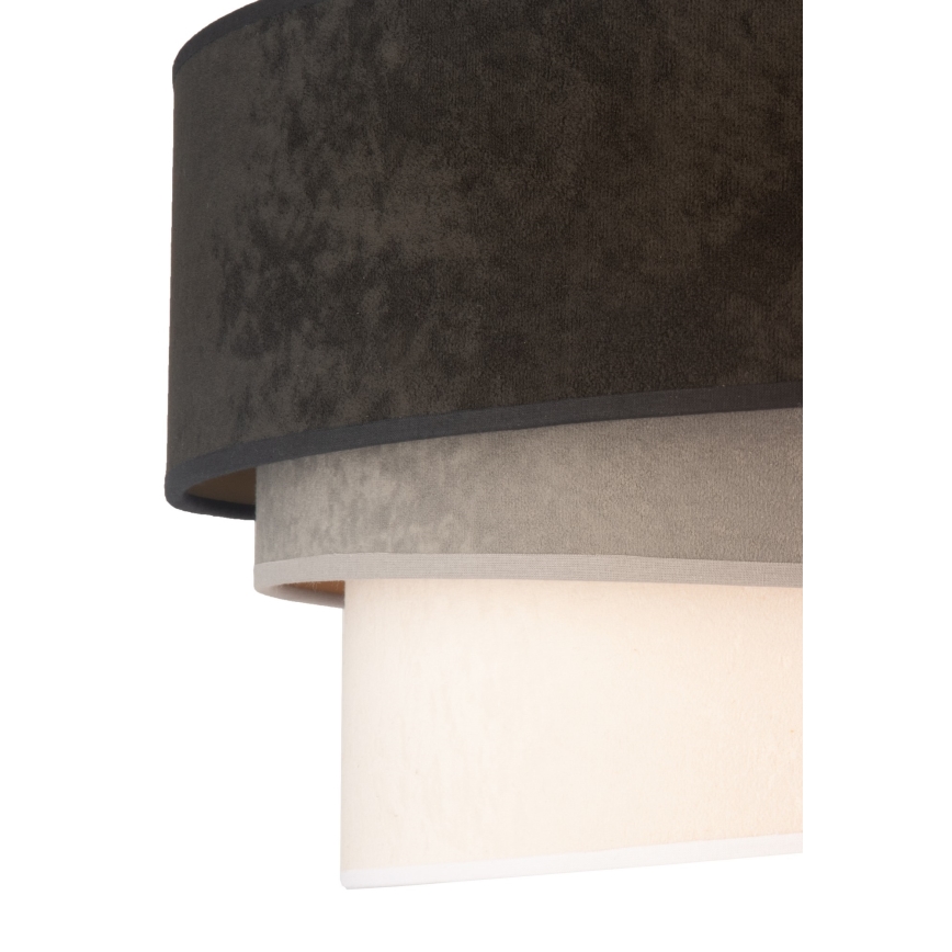 Duolla - Lampadario a sospensione con filo DEVON 1xE27/40W/230V diametro 45 cm nero/grigio/beige