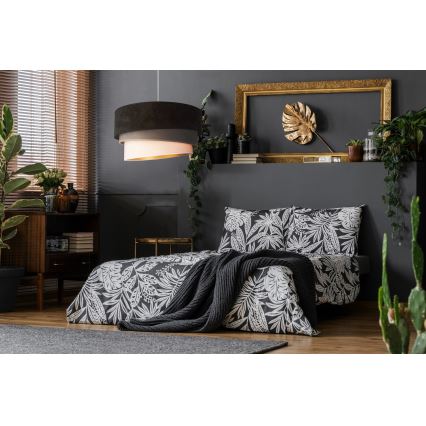 Duolla - Lampadario a sospensione con filo DEVON 1xE27/40W/230V diametro 45 cm nero/grigio/beige