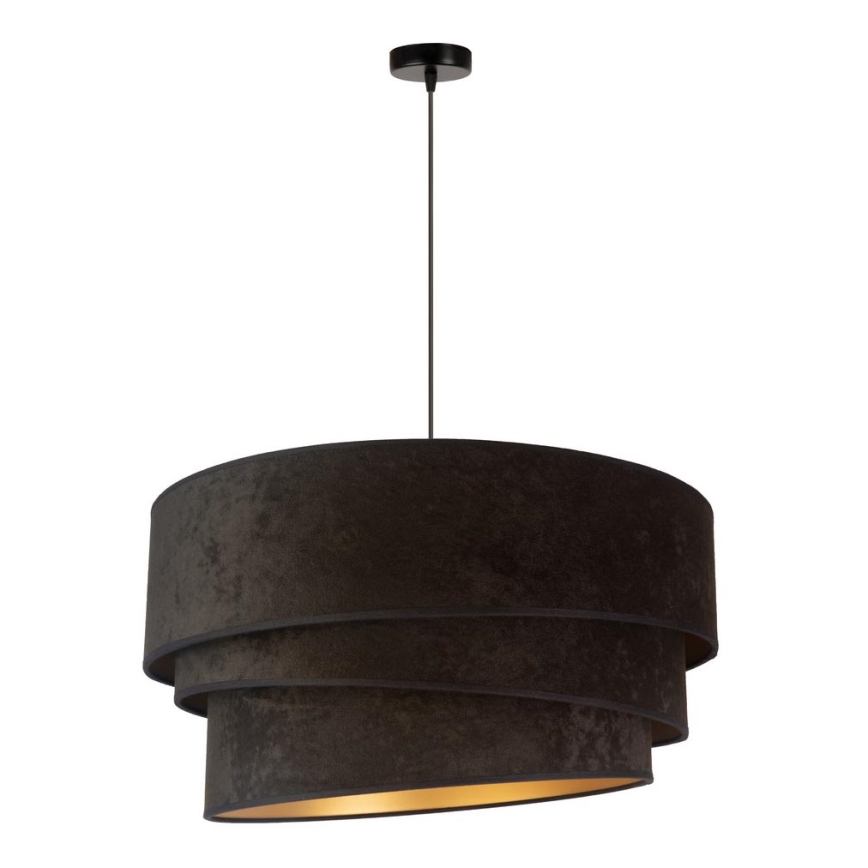Duolla - Lampadario a sospensione con filo DEVON 1xE27/40W/230V diametro 45 cm nero/oro