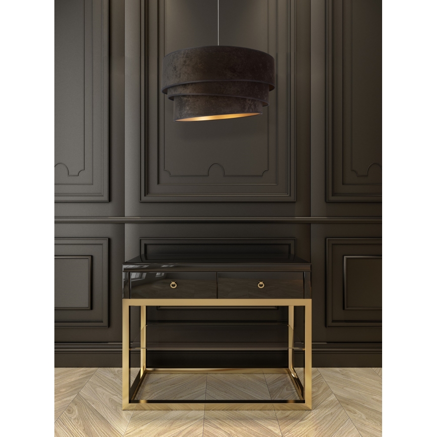 Duolla - Lampadario a sospensione con filo DEVON 1xE27/40W/230V diametro 45 cm nero/oro