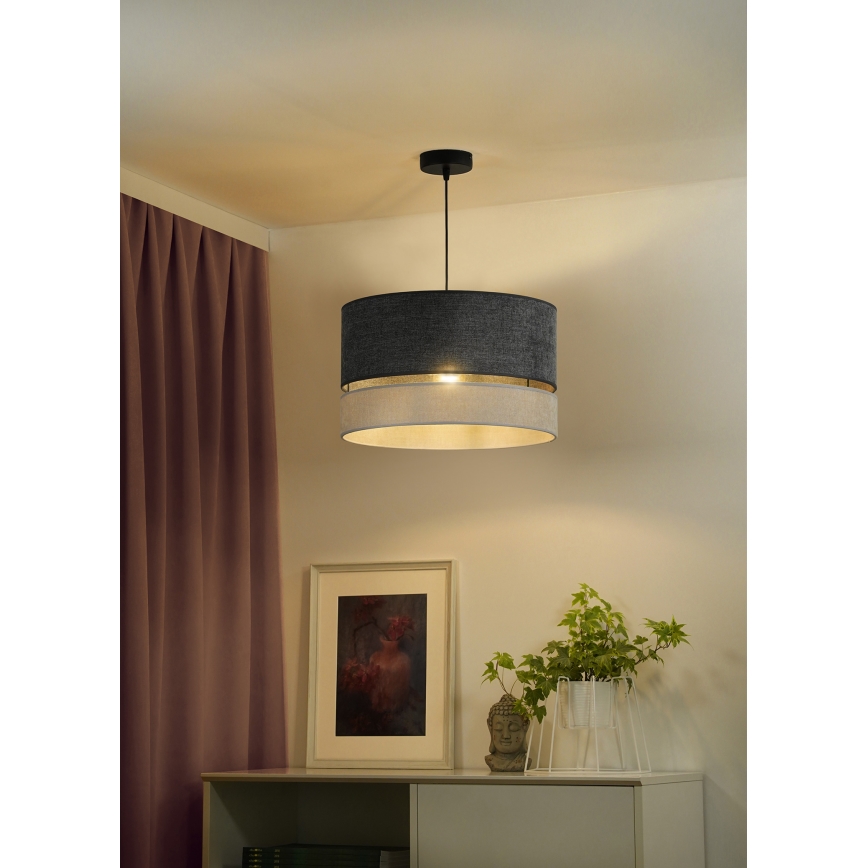 Duolla - Lampadario a sospensione con filo DOUBLE 1xE27/15W/230V diametro 40 cm grigio