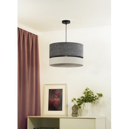 Duolla - Lampadario a sospensione con filo DOUBLE 1xE27/15W/230V diametro 40 cm grigio