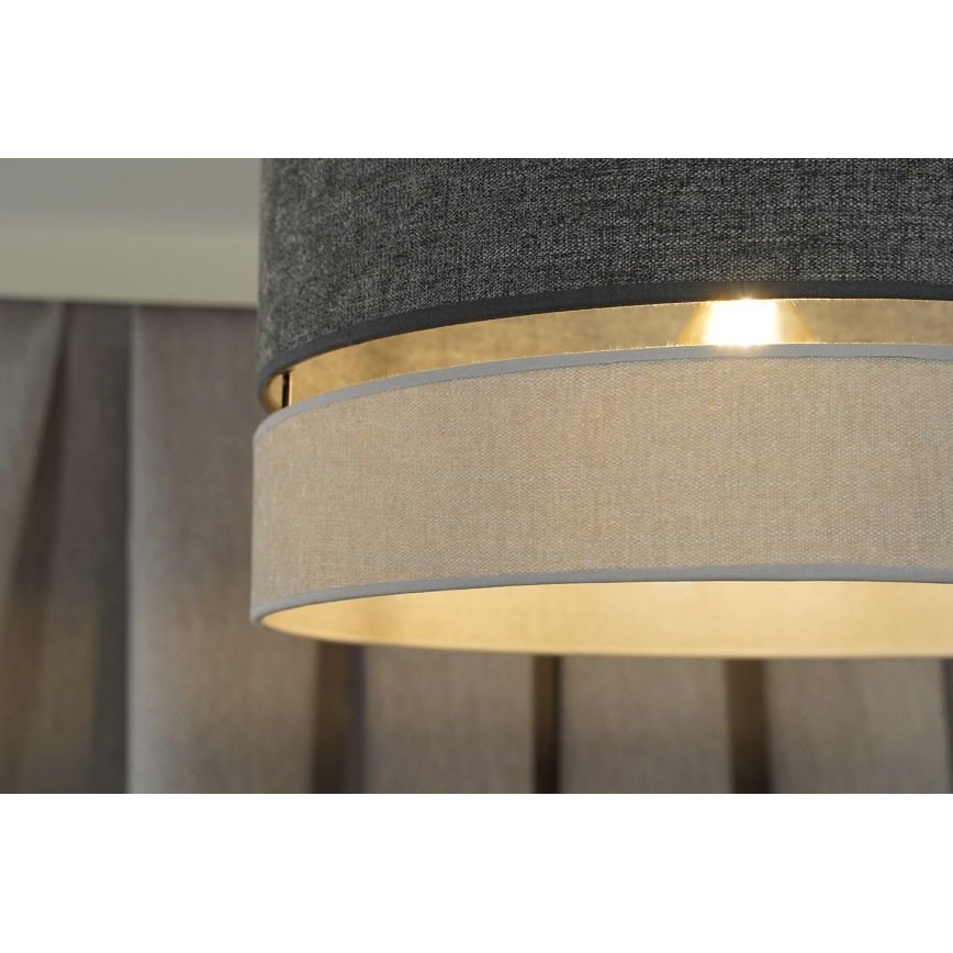 Duolla - Lampadario a sospensione con filo DOUBLE 1xE27/15W/230V diametro 40 cm grigio