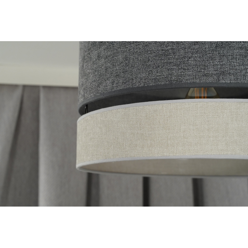 Duolla - Lampadario a sospensione con filo DOUBLE 1xE27/15W/230V diametro 40 cm grigio