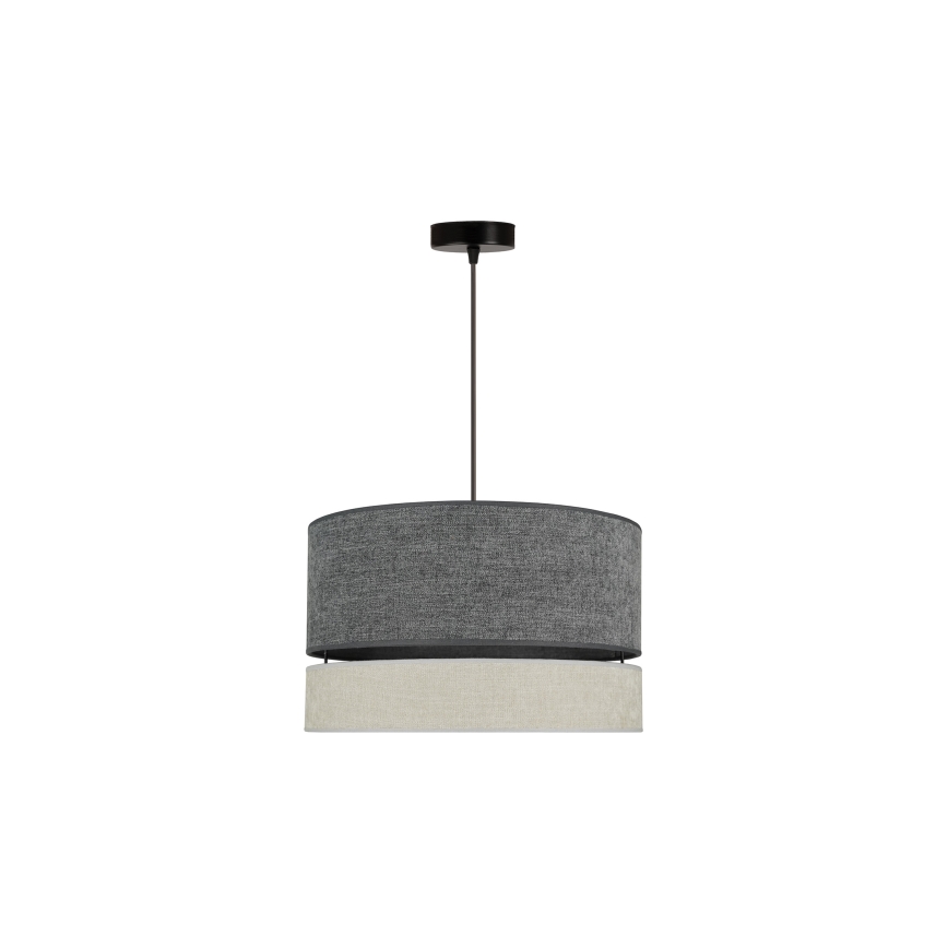 Duolla - Lampadario a sospensione con filo DOUBLE 1xE27/15W/230V diametro 40 cm grigio