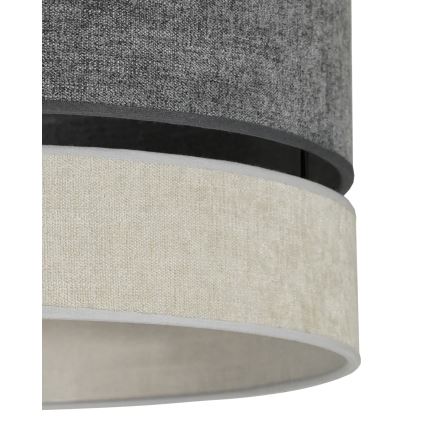 Duolla - Lampadario a sospensione con filo DOUBLE 1xE27/15W/230V diametro 40 cm grigio