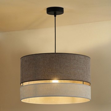 Duolla - Lampadario a sospensione con filo DOUBLE 1xE27/15W/230V diametro 40 cm marrone/grigio