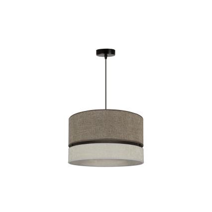 Duolla - Lampadario a sospensione con filo DOUBLE 1xE27/15W/230V diametro 40 cm marrone/grigio