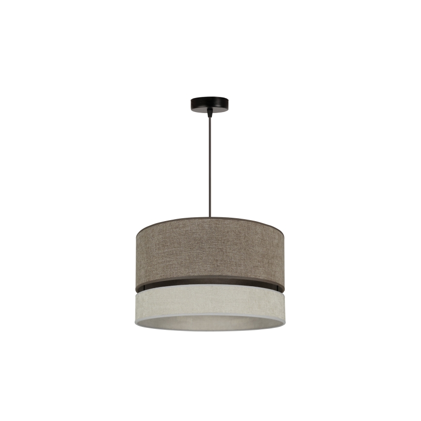 Duolla - Lampadario a sospensione con filo DOUBLE 1xE27/15W/230V diametro 40 cm marrone/grigio