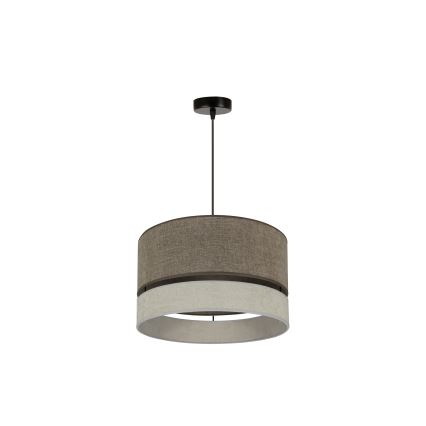 Duolla - Lampadario a sospensione con filo DOUBLE 1xE27/15W/230V diametro 40 cm marrone/grigio