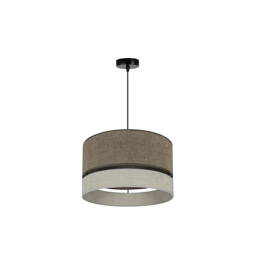 Duolla - Lampadario a sospensione con filo DOUBLE 1xE27/15W/230V diametro 40 cm marrone/grigio