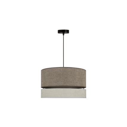 Duolla - Lampadario a sospensione con filo DOUBLE 1xE27/15W/230V diametro 40 cm marrone/grigio
