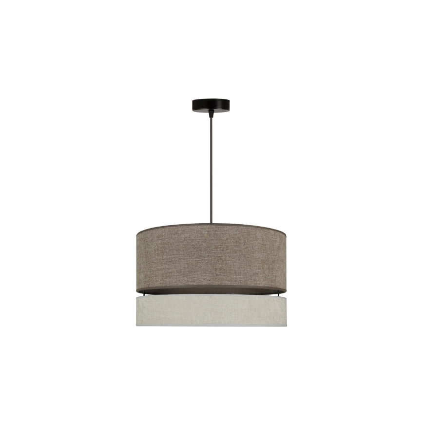 Duolla - Lampadario a sospensione con filo DOUBLE 1xE27/15W/230V diametro 40 cm marrone/grigio