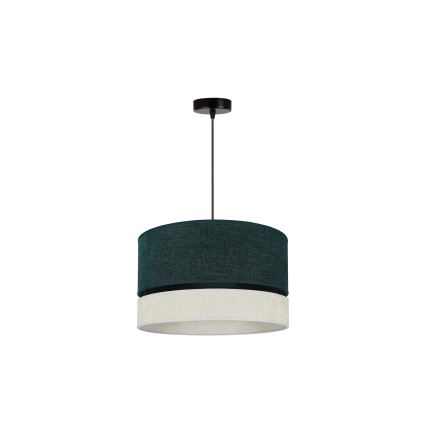 Duolla - Lampadario a sospensione con filo DOUBLE 1xE27/15W/230V diametro 40 cm verde/grigio