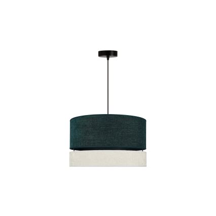 Duolla - Lampadario a sospensione con filo DOUBLE 1xE27/15W/230V diametro 40 cm verde/grigio