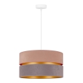 Duolla - Lampadario a sospensione con filo DUO 1xE27/15W/230V diametro 40 cm beige-grigio