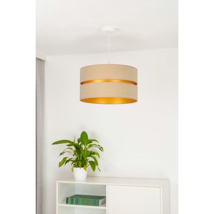 Duolla - Lampadario a sospensione con filo DUO 1xE27/15W/230V diametro 40 cm beige