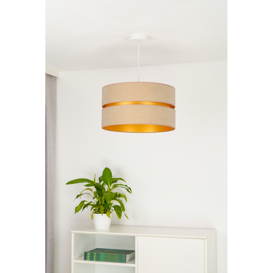 Duolla - Lampadario a sospensione con filo DUO 1xE27/15W/230V diametro 40 cm beige