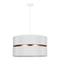 Duolla - Lampadario a sospensione con filo DUO 1xE27/15W/230V diametro 40 cm bianco/oro