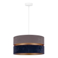 Duolla - Lampadario a sospensione con filo DUO 1xE27/15W/230V diametro 40 cm blu