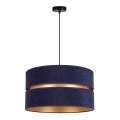 Duolla - Lampadario a sospensione con filo DUO 1xE27/15W/230V diametro 40 cm blu/oro