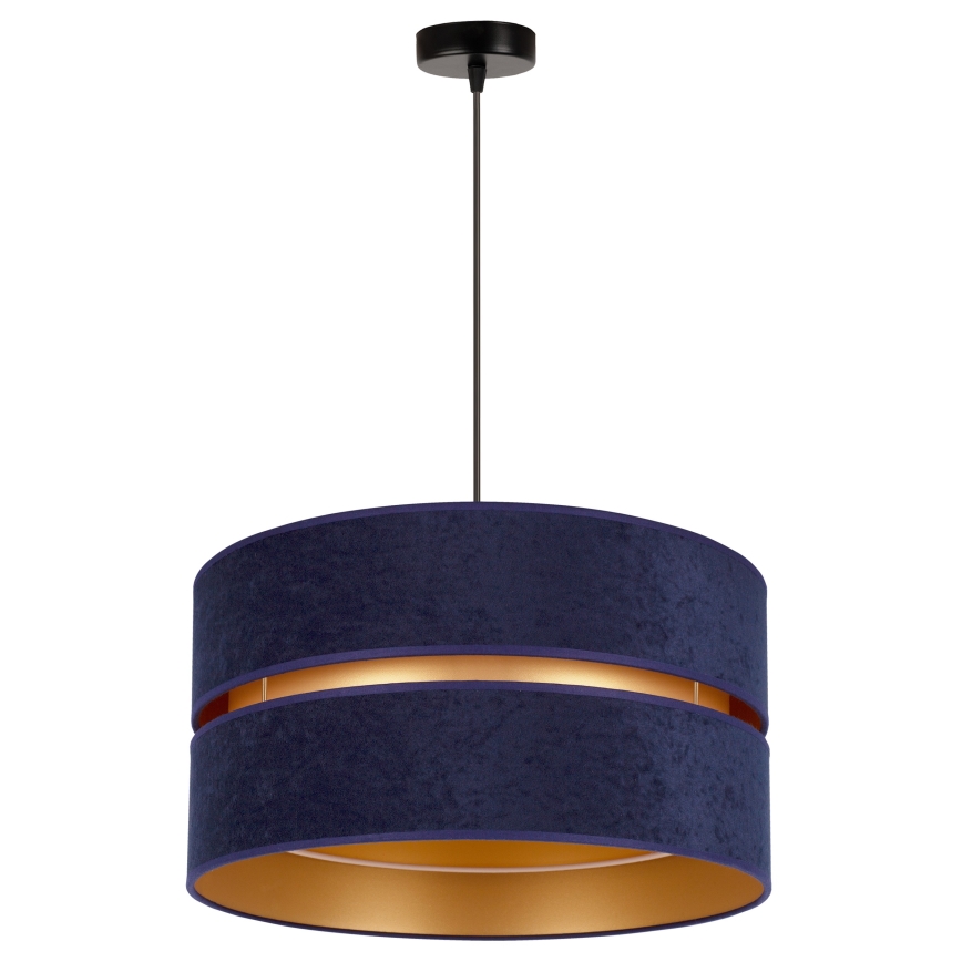 Duolla - Lampadario a sospensione con filo DUO 1xE27/15W/230V diametro 40 cm blu/oro