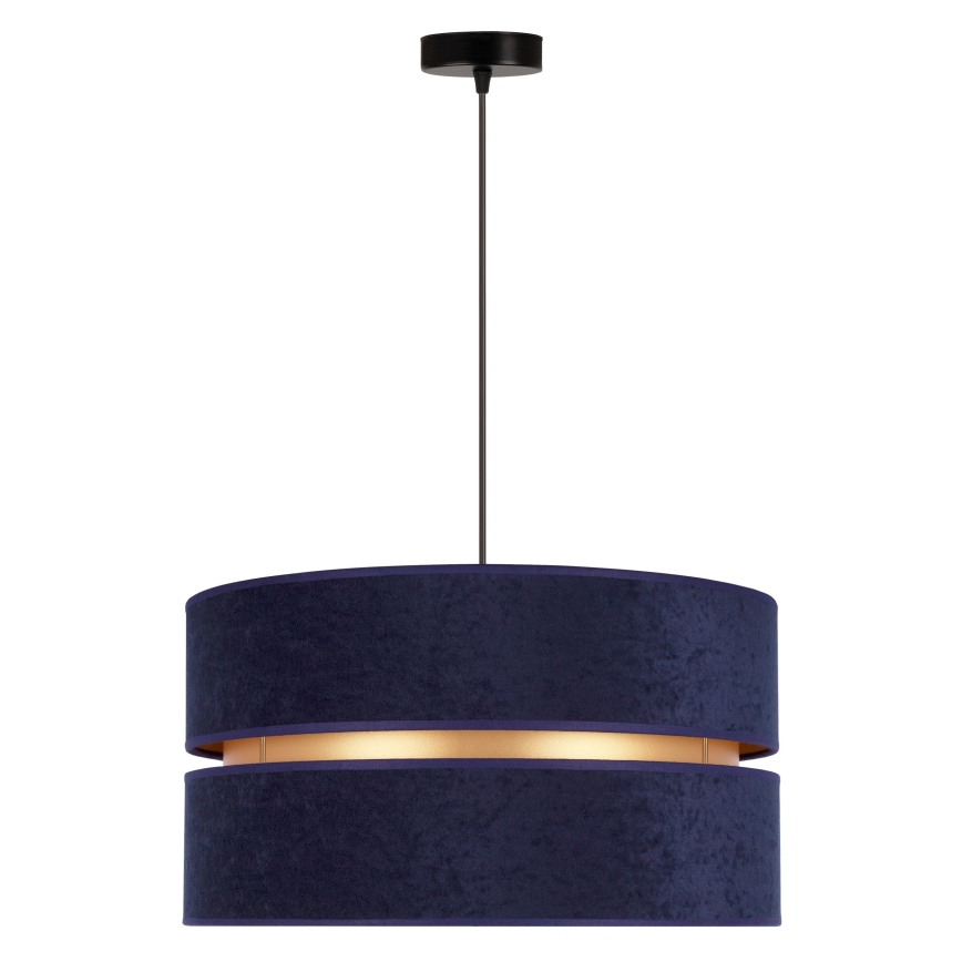 Duolla - Lampadario a sospensione con filo DUO 1xE27/15W/230V diametro 40 cm blu/oro