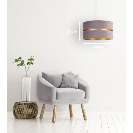 Duolla - Lampadario a sospensione con filo DUO 1xE27/15W/230V diametro 40 cm grigio
