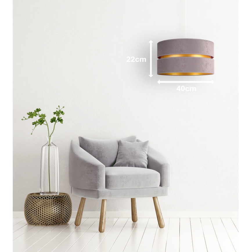 Duolla - Lampadario a sospensione con filo DUO 1xE27/15W/230V diametro 40 cm grigio