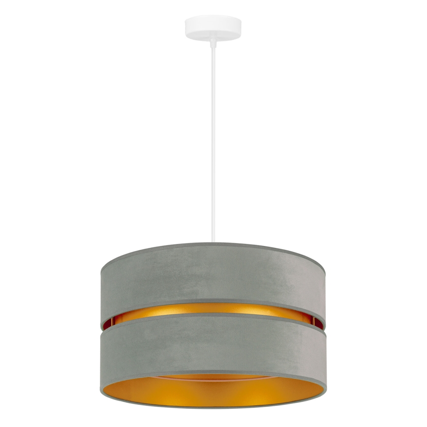 Duolla - Lampadario a sospensione con filo DUO 1xE27/15W/230V diametro 40 cm luce verde/oro