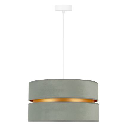 Duolla - Lampadario a sospensione con filo DUO 1xE27/15W/230V diametro 40 cm luce verde/oro