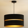 Duolla - Lampadario a sospensione con filo DUO 1xE27/15W/230V diametro 40 cm nero/oro