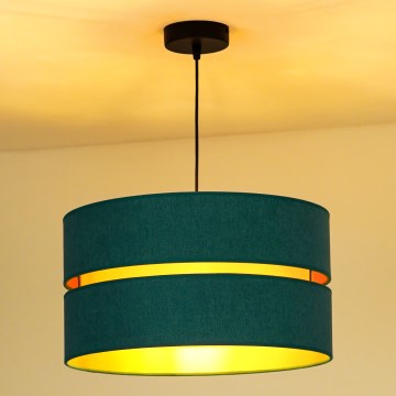 Duolla - Lampadario a sospensione con filo DUO 1xE27/15W/230V diametro 40 cm turchese/oro