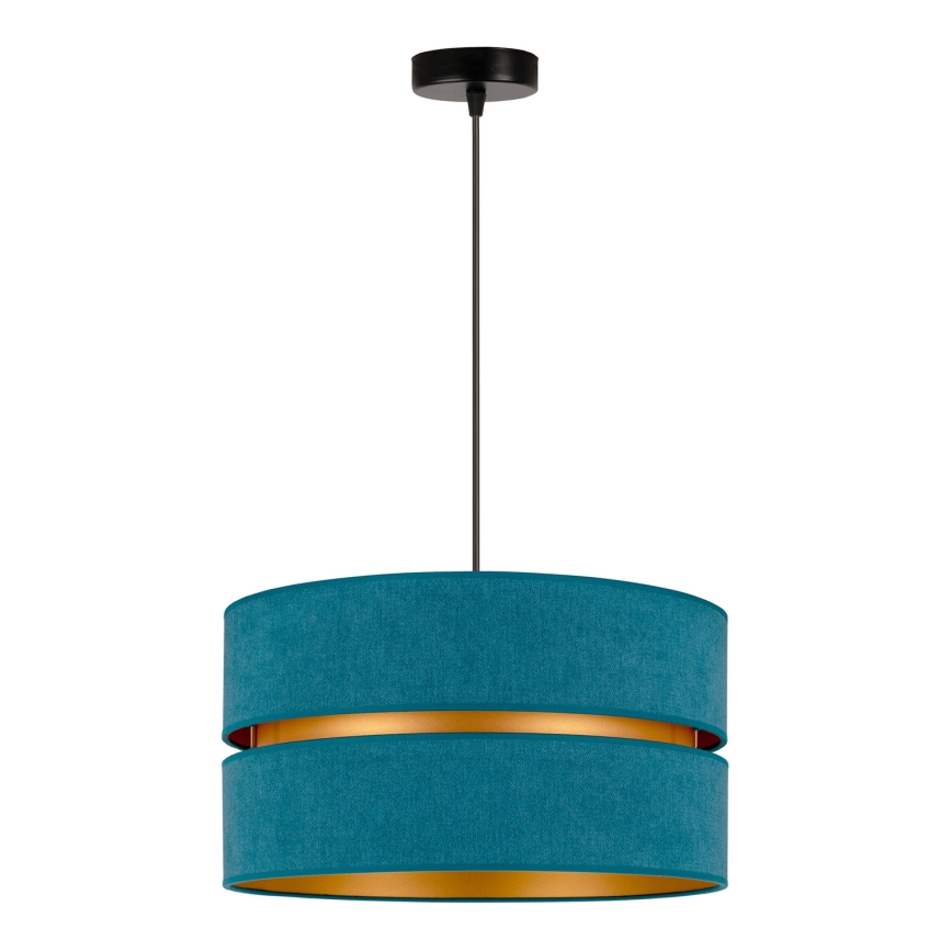 Duolla - Lampadario a sospensione con filo DUO 1xE27/15W/230V diametro 40 cm turchese/oro