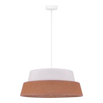 Duolla - Lampadario a sospensione con filo GALAXY 1xE27/15W/230V diametro 50 cm marrone/bianco