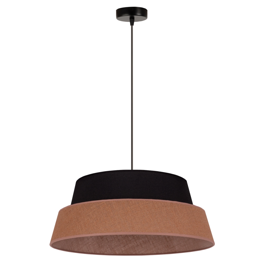 Duolla - Lampadario a sospensione con filo GALAXY 1xE27/15W/230V diametro 50 cm marrone/nero