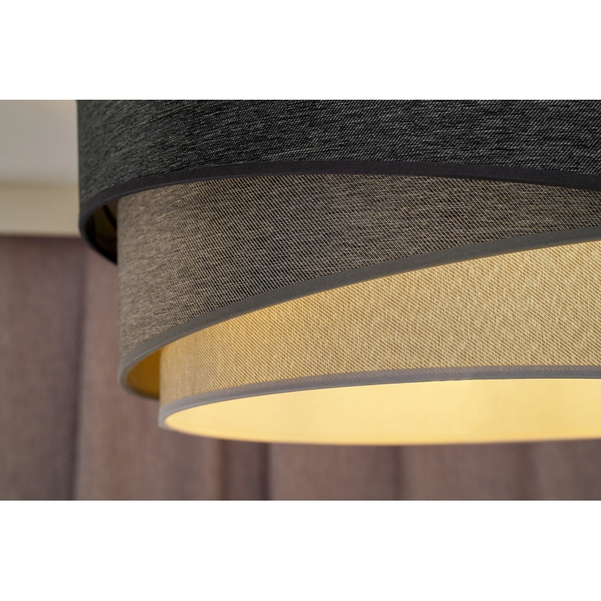 Duolla - Lampadario a sospensione con filo KOBO 1xE27/15W/230V diametro 45 cm antracite/grigio/bianco