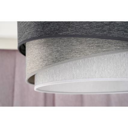 Duolla - Lampadario a sospensione con filo KOBO 1xE27/15W/230V diametro 45 cm antracite/grigio/bianco