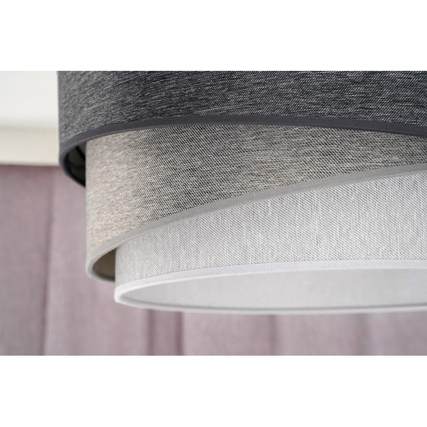 Duolla - Lampadario a sospensione con filo KOBO 1xE27/15W/230V diametro 45 cm antracite/grigio/bianco