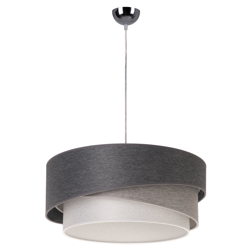 Duolla - Lampadario a sospensione con filo KOBO 1xE27/15W/230V diametro 45 cm antracite/grigio/bianco