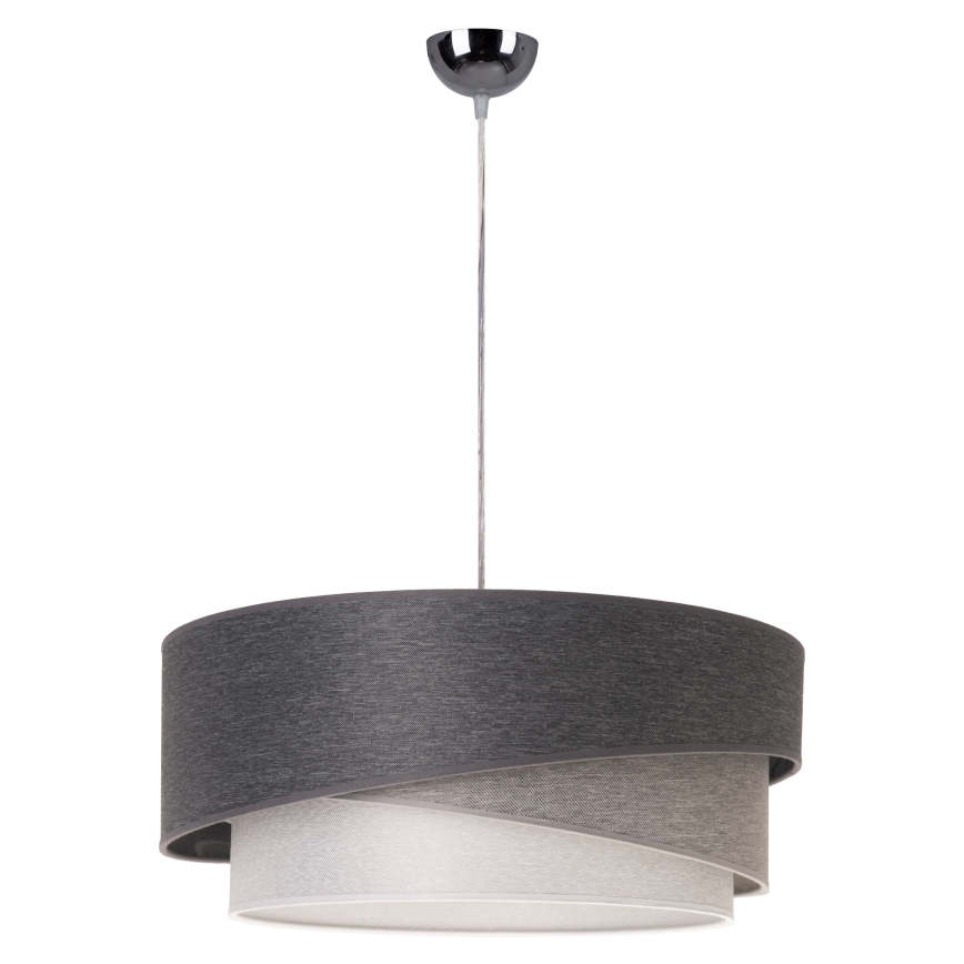 Duolla - Lampadario a sospensione con filo KOBO 1xE27/15W/230V diametro 45 cm antracite/grigio/bianco