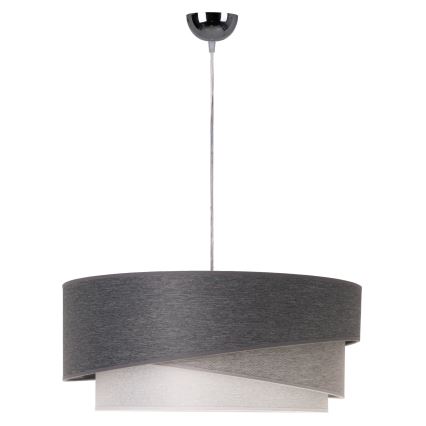 Duolla - Lampadario a sospensione con filo KOBO 1xE27/15W/230V diametro 45 cm antracite/grigio/bianco