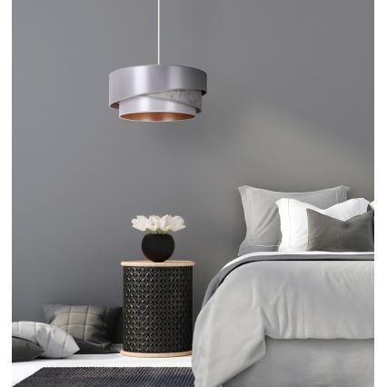 Duolla - Lampadario a sospensione con filo KOBO 1xE27/15W/230V diametro 45 cm argento/oro